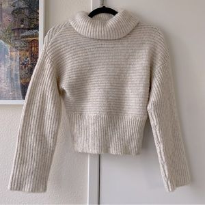 cream express turtleneck sweater